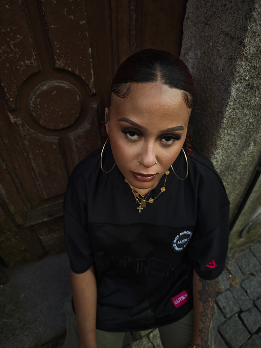 .Black on Black, Black Frequency Jersey.